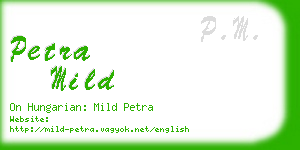 petra mild business card